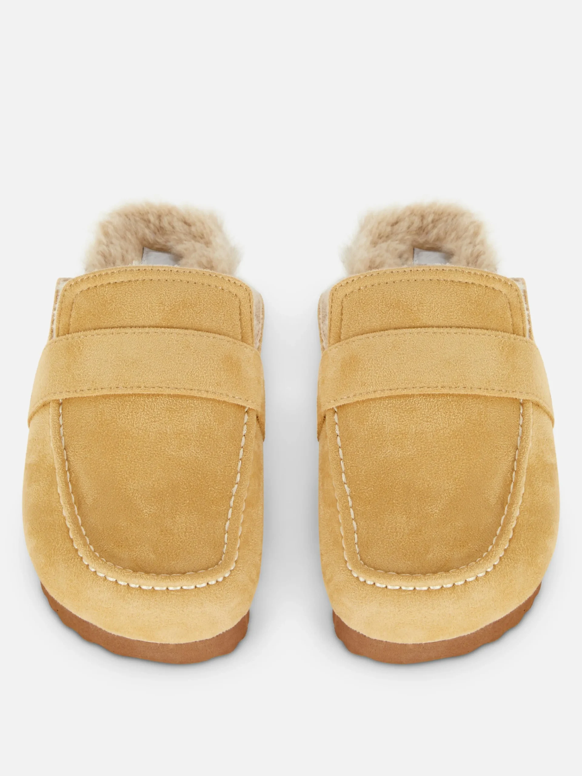 Faux Fur Lined Loafer Slippers|Primark New