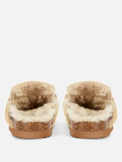 Faux Fur Lined Loafer Slippers|Primark New