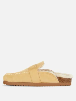 Faux Fur Lined Loafer Slippers|Primark New