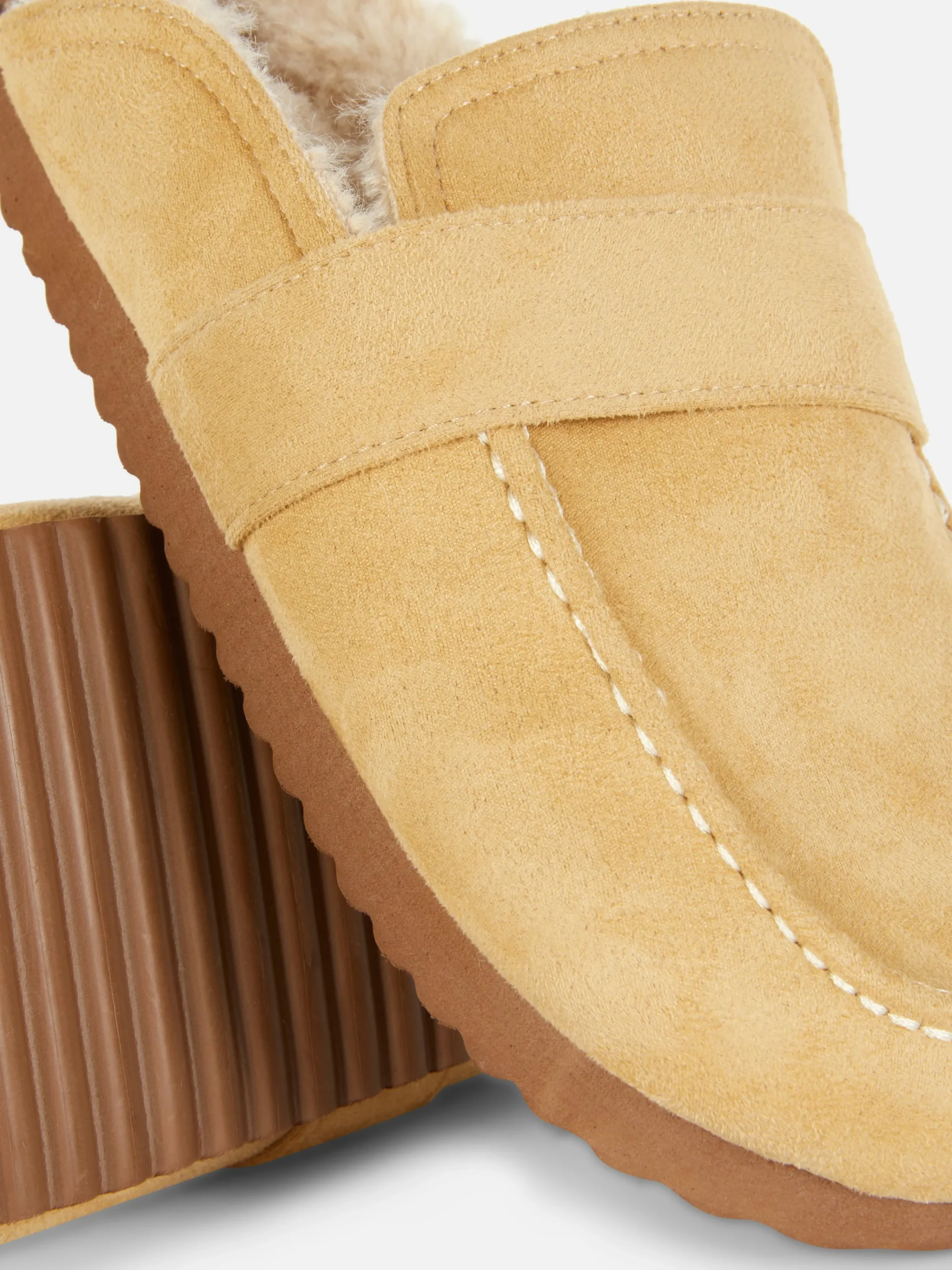 Faux Fur Lined Loafer Slippers|Primark New