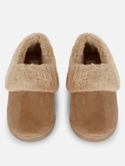 Faux Fur Lined Moccasin Slippers|Primark