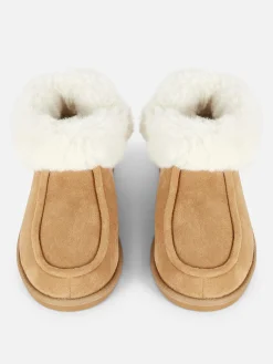 Faux Fur Lined Moccasin Slippers|Primark