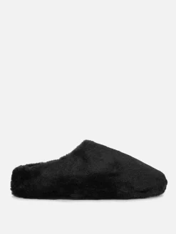 Faux Fur Mule Slippers|Primark New