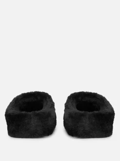 Faux Fur Mule Slippers|Primark New