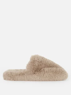 Faux Fur Mule Slippers|Primark Discount