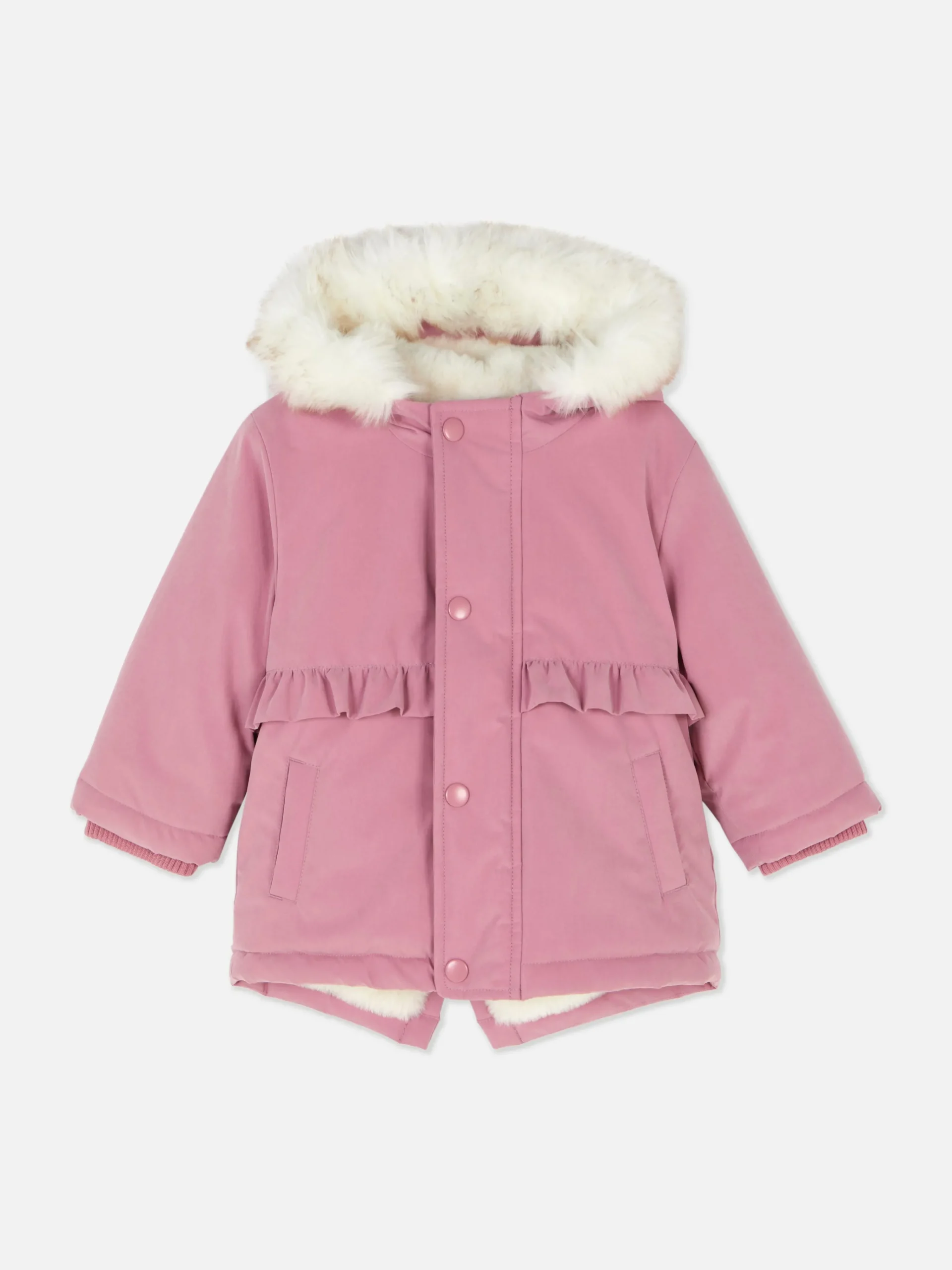 Faux Fur Parka Coat|Primark New