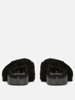 Faux Fur Slides|Primark New