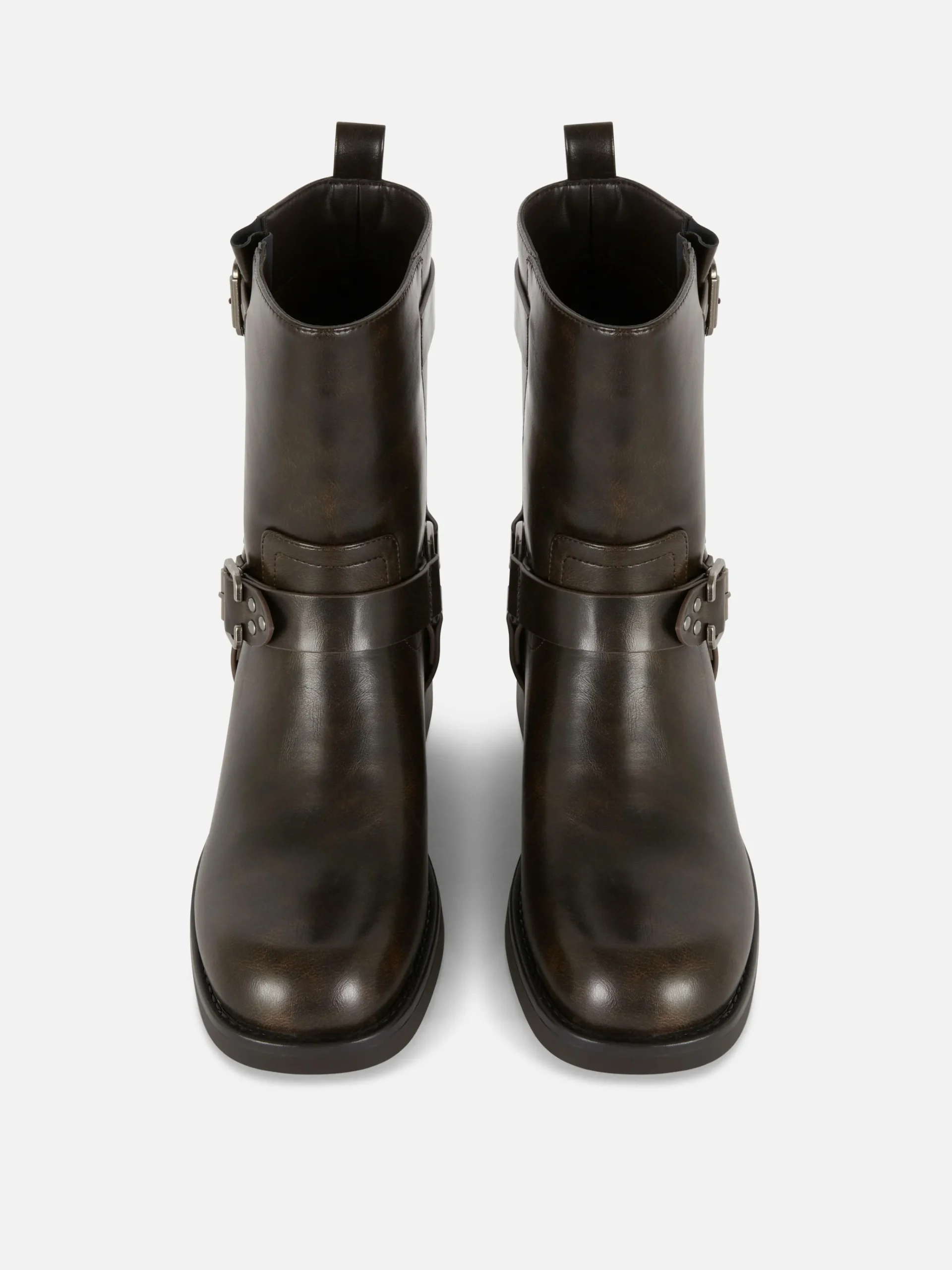 Faux Leather Biker Boots|Primark Discount