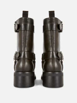 Faux Leather Biker Boots|Primark Discount