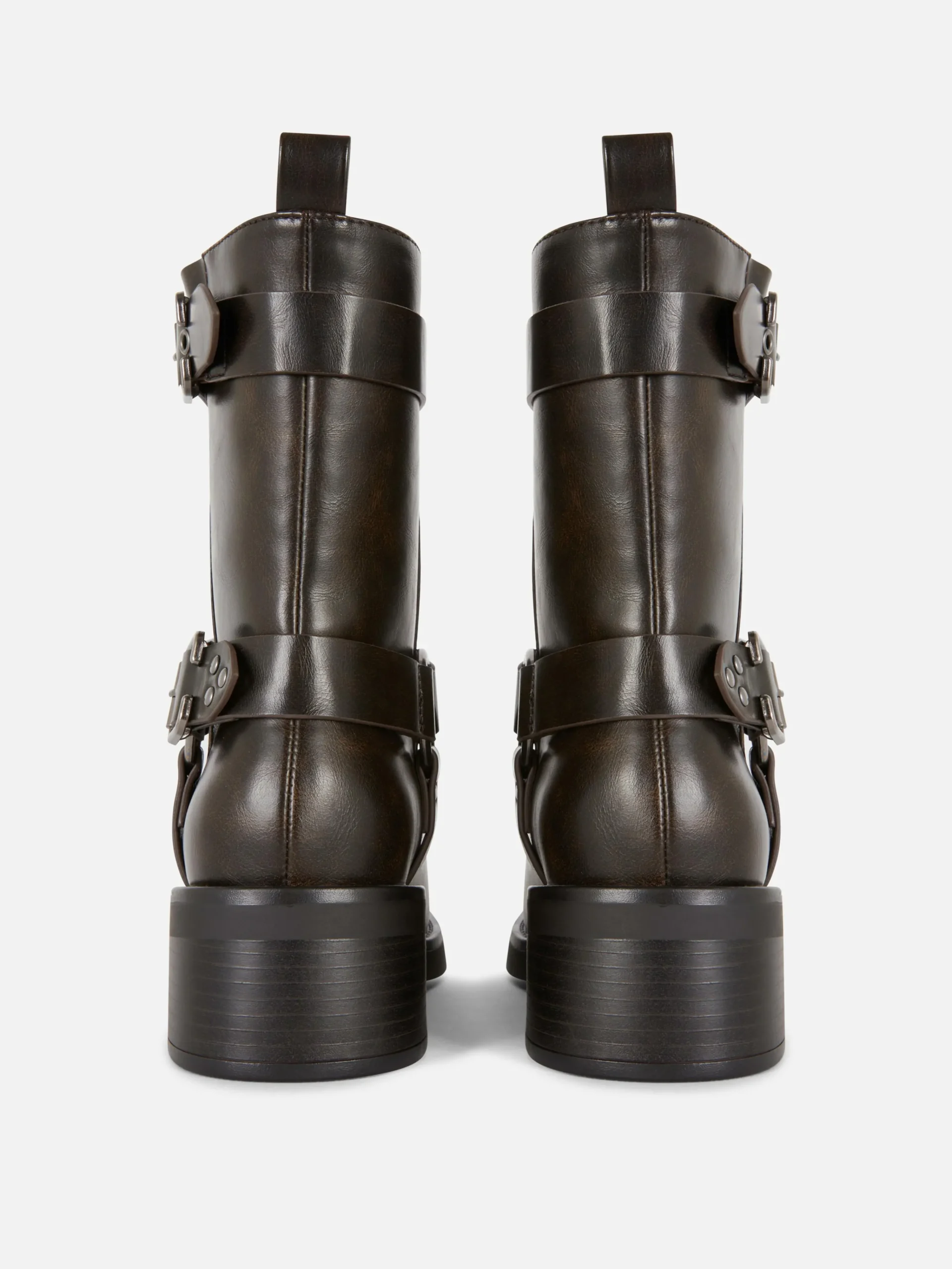 Faux Leather Biker Boots|Primark Discount