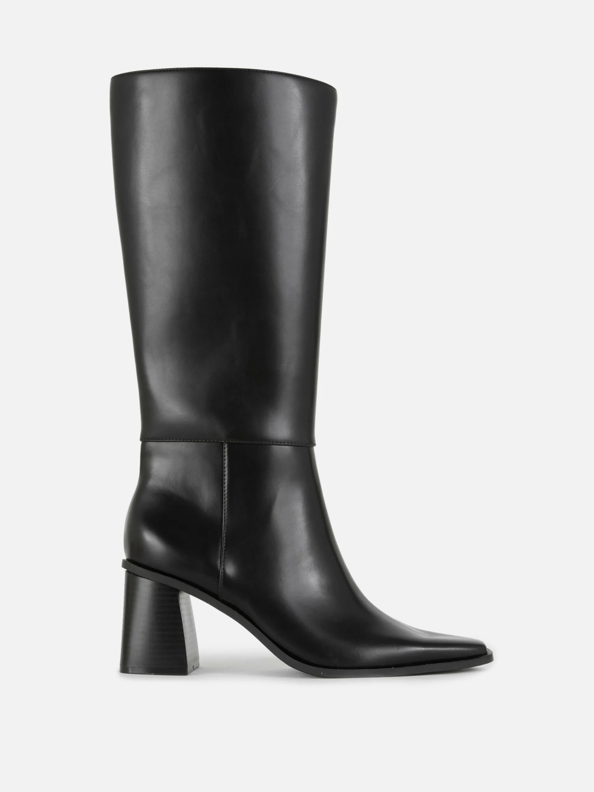 Faux Leather Heeled Knee Boots|Primark Discount
