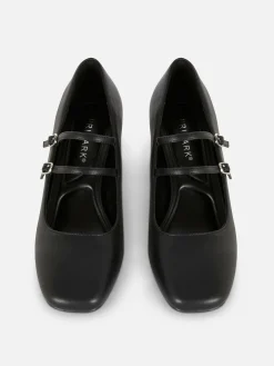 Faux Leather Heeled Mary Janes|Primark Online
