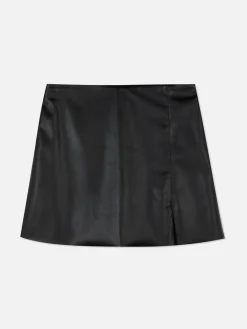 Faux Leather Mini Skirt|Primark Discount