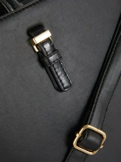 Faux Leather Removable Pouch Tote|Primark Clearance