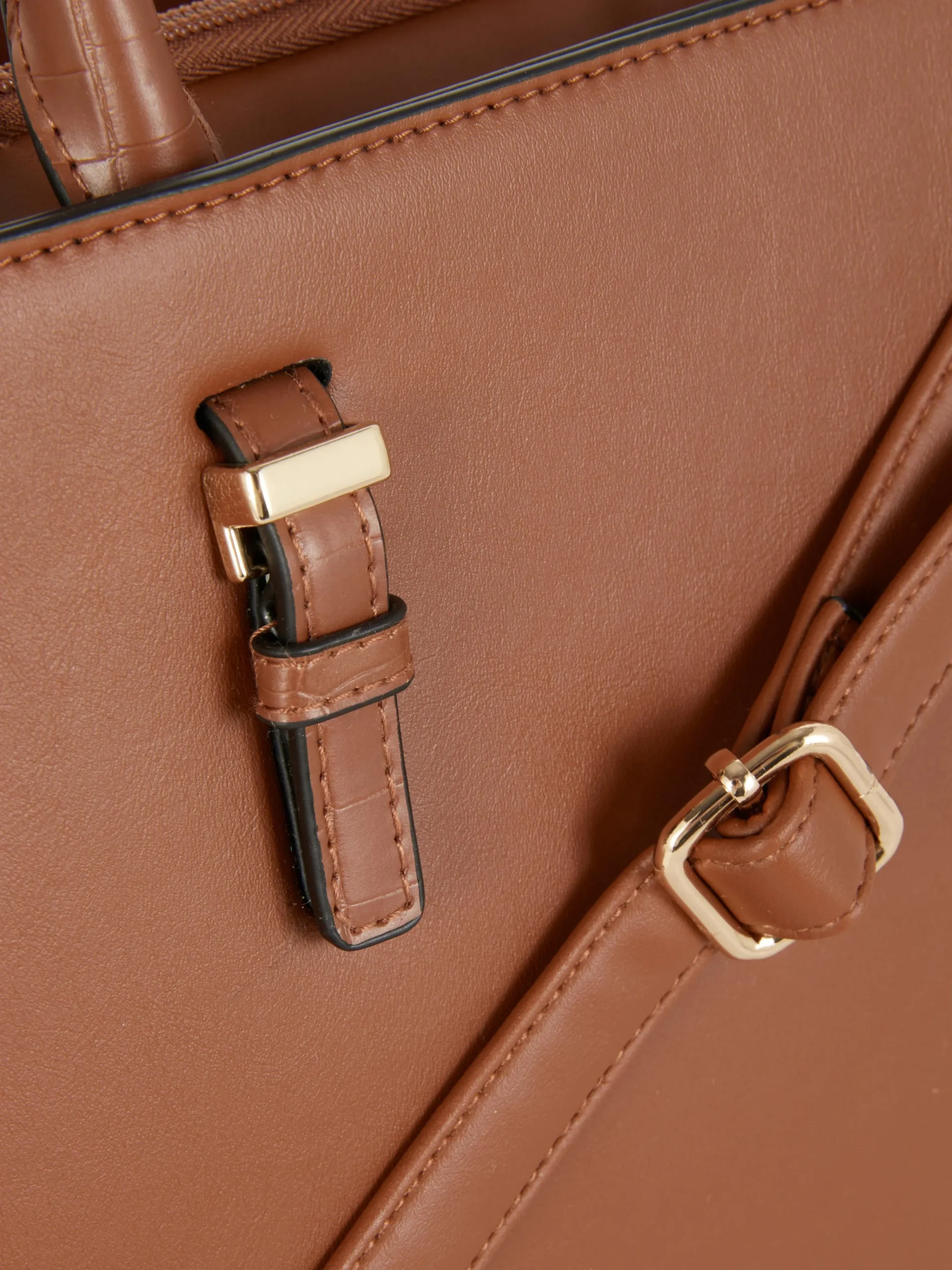 Faux Leather Removable Pouch Tote|Primark Hot