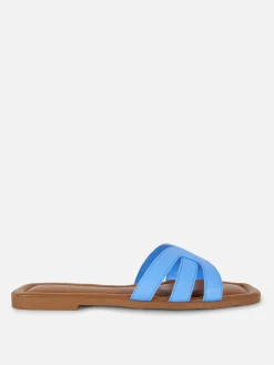Faux Leather Strappy Mules|Primark New