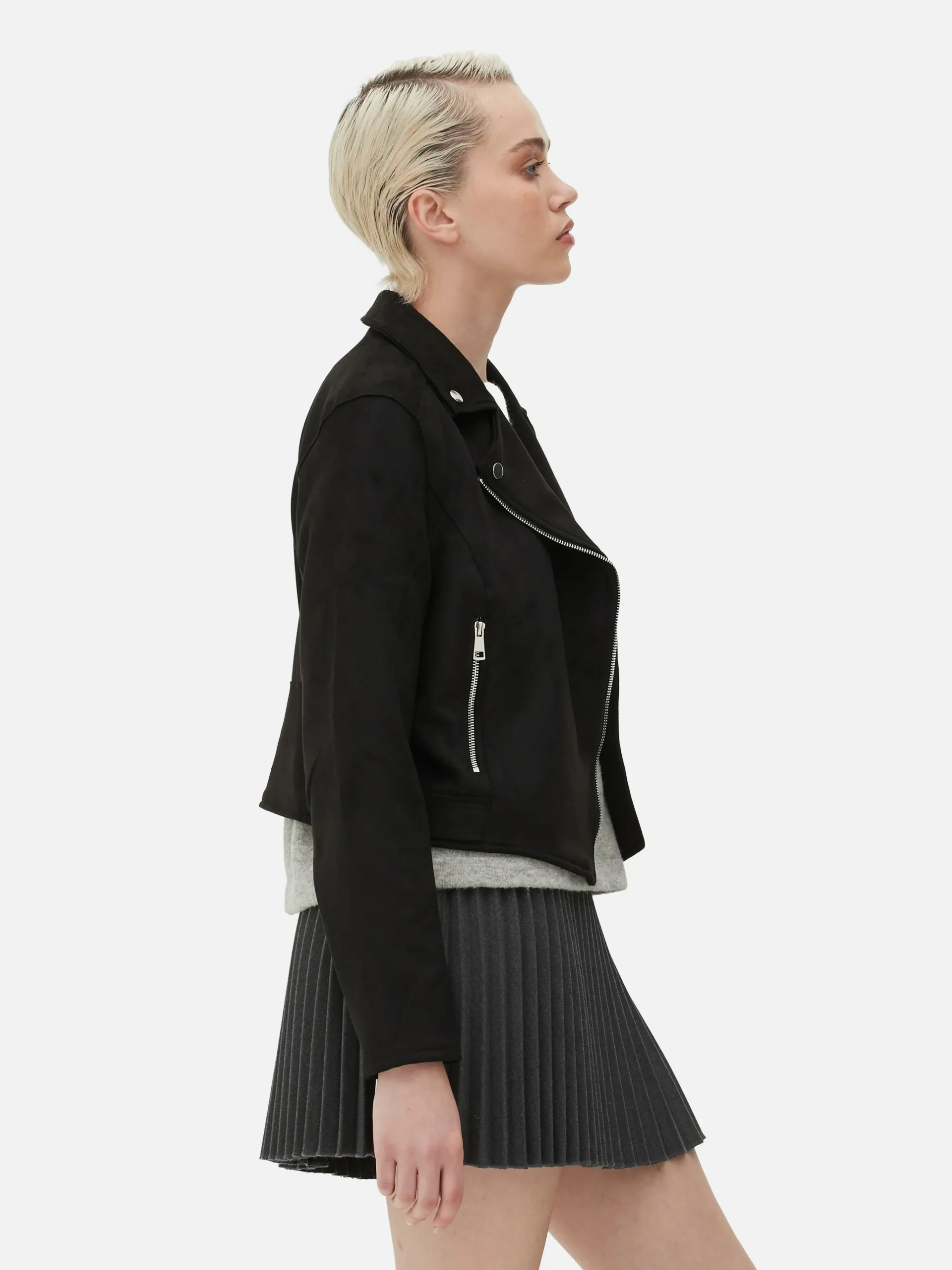 Faux Suede Biker Jacket|Primark Discount