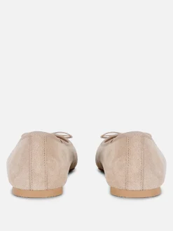 Faux Suede Bow Ballerinas|Primark Clearance