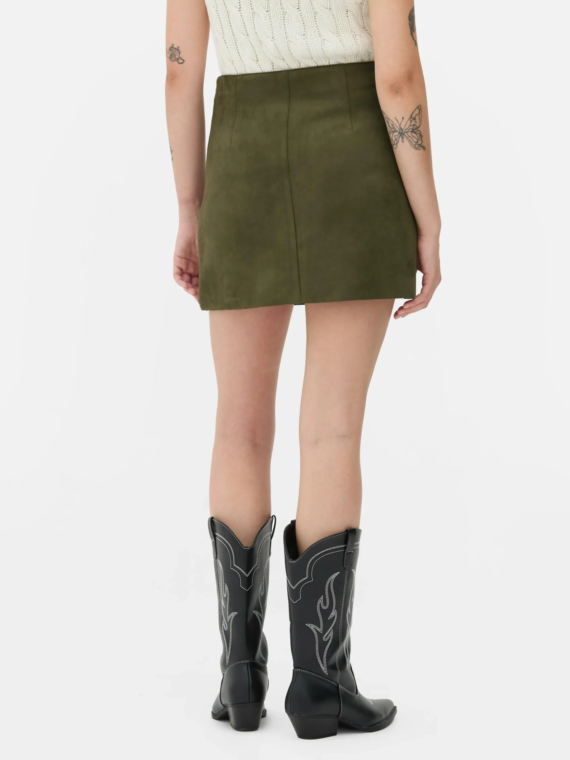 Faux Suede Mini Skirt|Primark Clearance