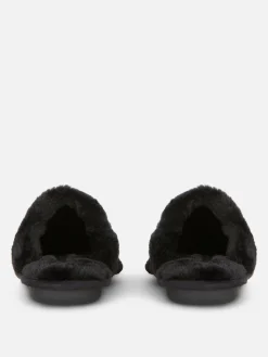 Faux Suede Slippers|Primark