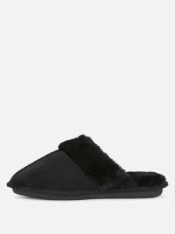 Faux Suede Slippers|Primark