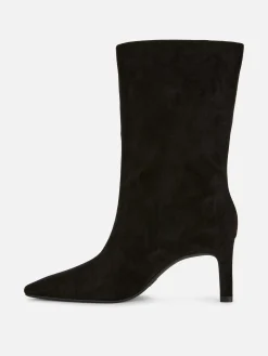 Faux Suede Stiletto Boots|Primark Hot