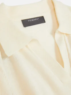 Fine Knit Collared Short Sleeve Top|Primark Clearance