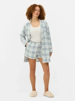 Flannel Check Long Nightshirt|Primark Online