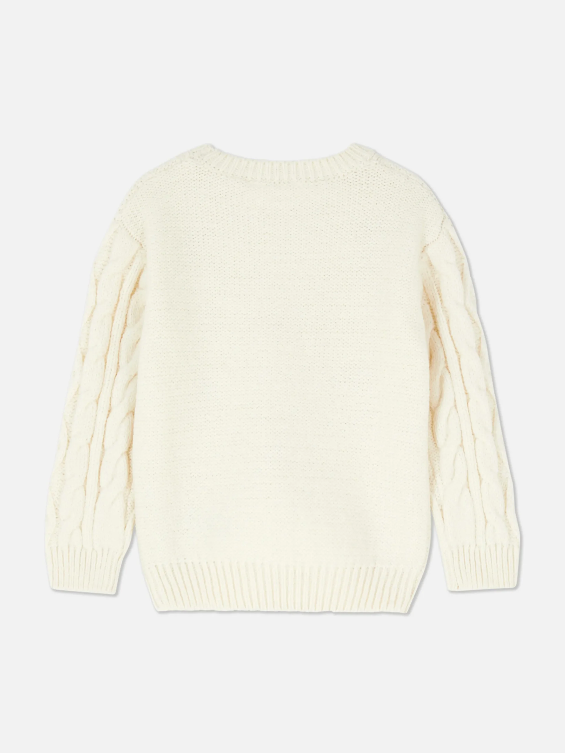 Floral Embroidered Cable Knit Sweater|Primark Online