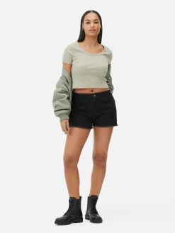 Frayed Denim Shorts|Primark Online