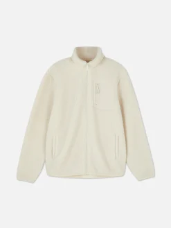 Funnel Neck Borg Jacket|Primark