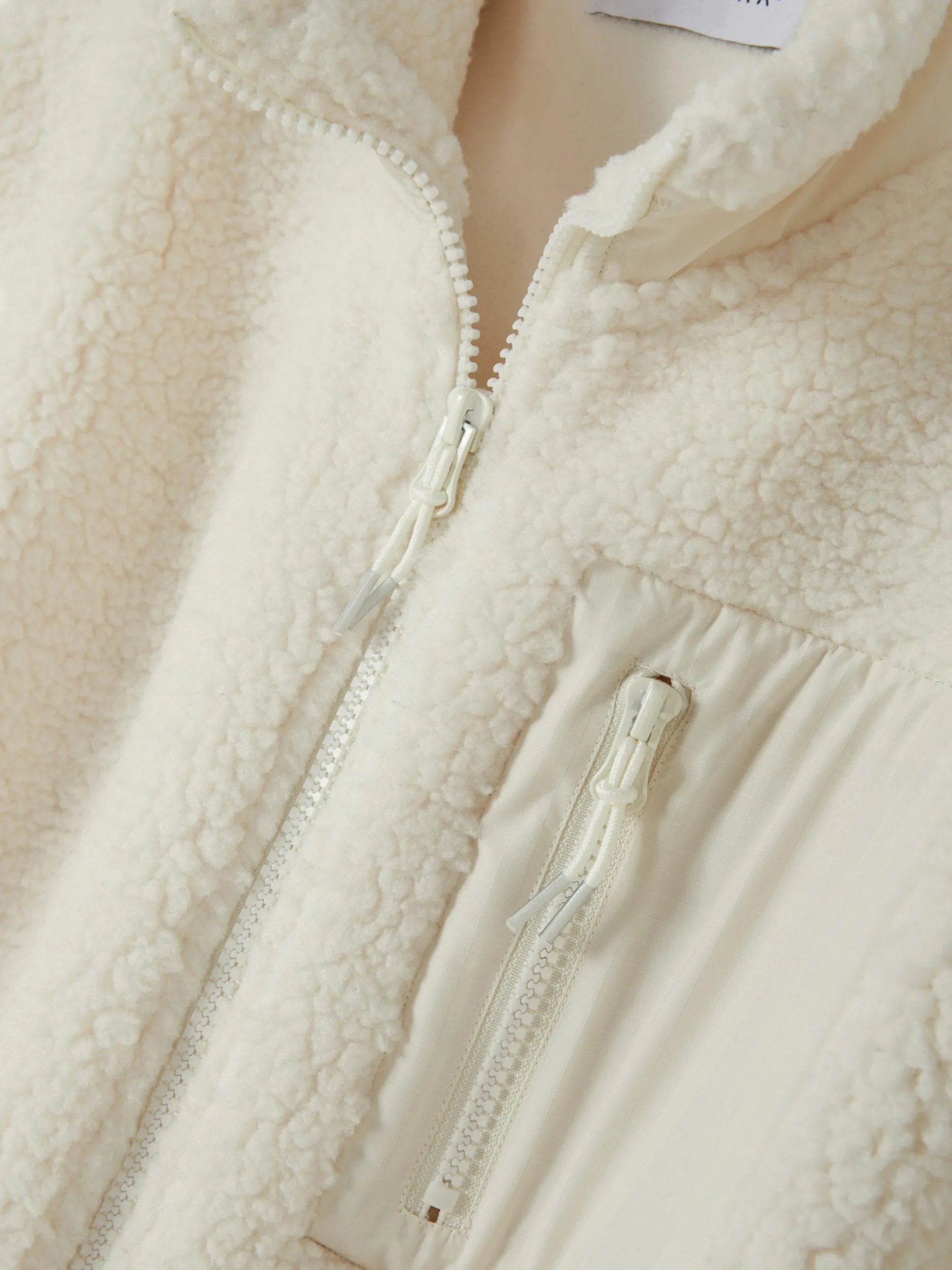 Funnel Neck Borg Jacket|Primark