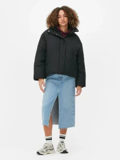 Funnel Neck Puffer Jacket|Primark Outlet