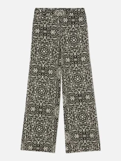 Geometric Print Wide Leg Pants|Primark Best