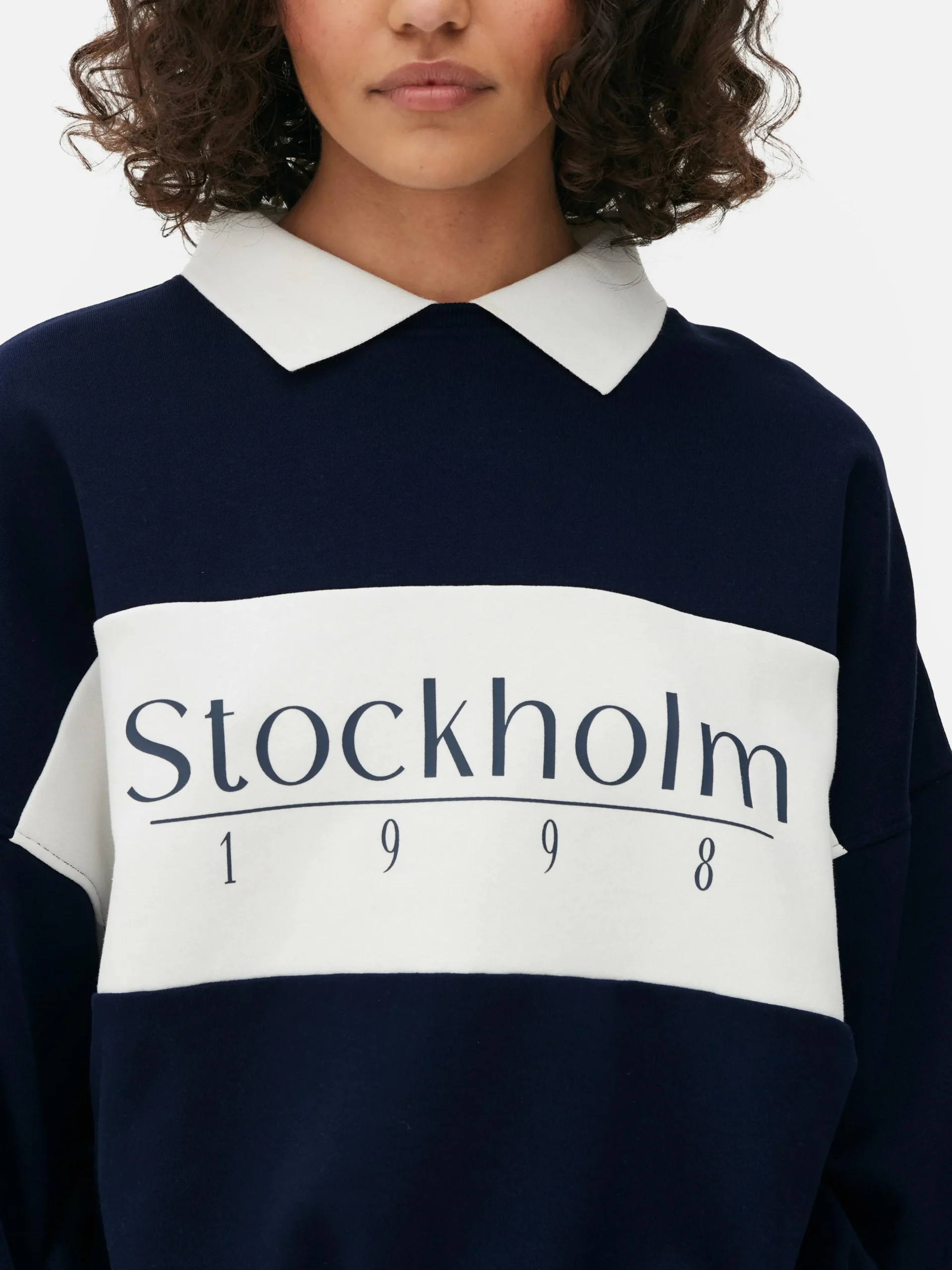 Graphic Collared Sweatshirt|Primark Clearance