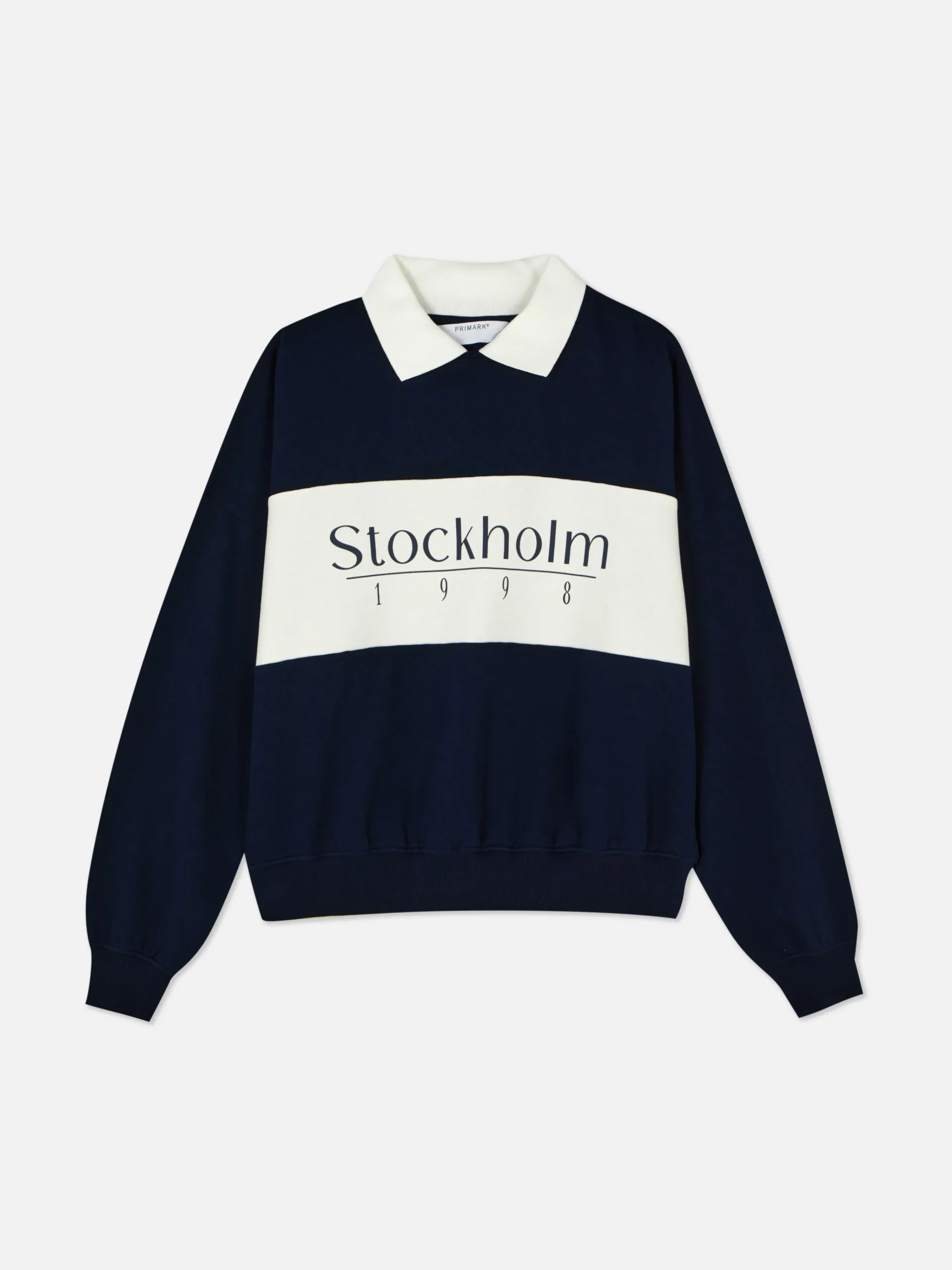 Graphic Collared Sweatshirt|Primark Clearance
