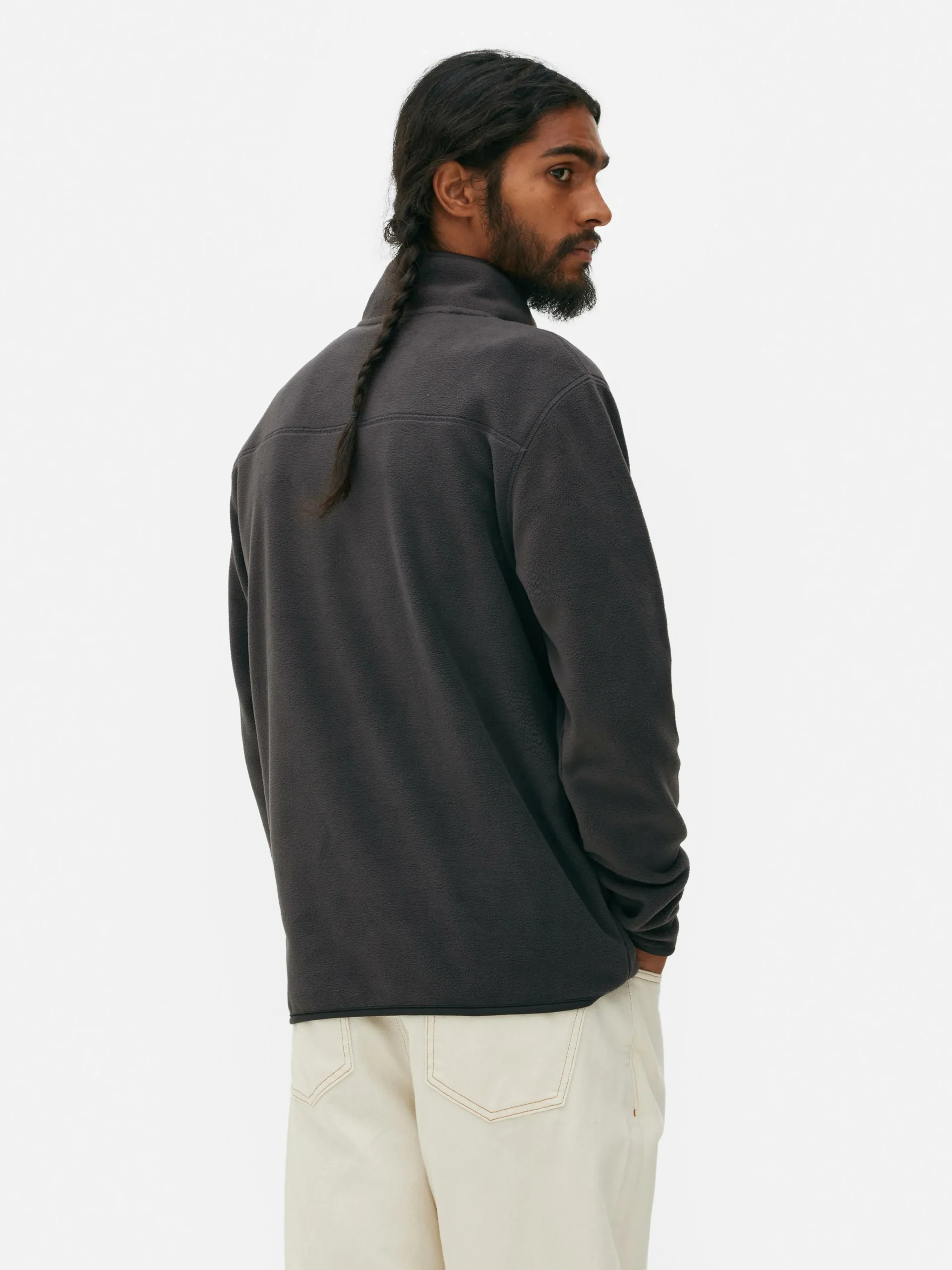 Half Zip Fleece Pullover|Primark Clearance