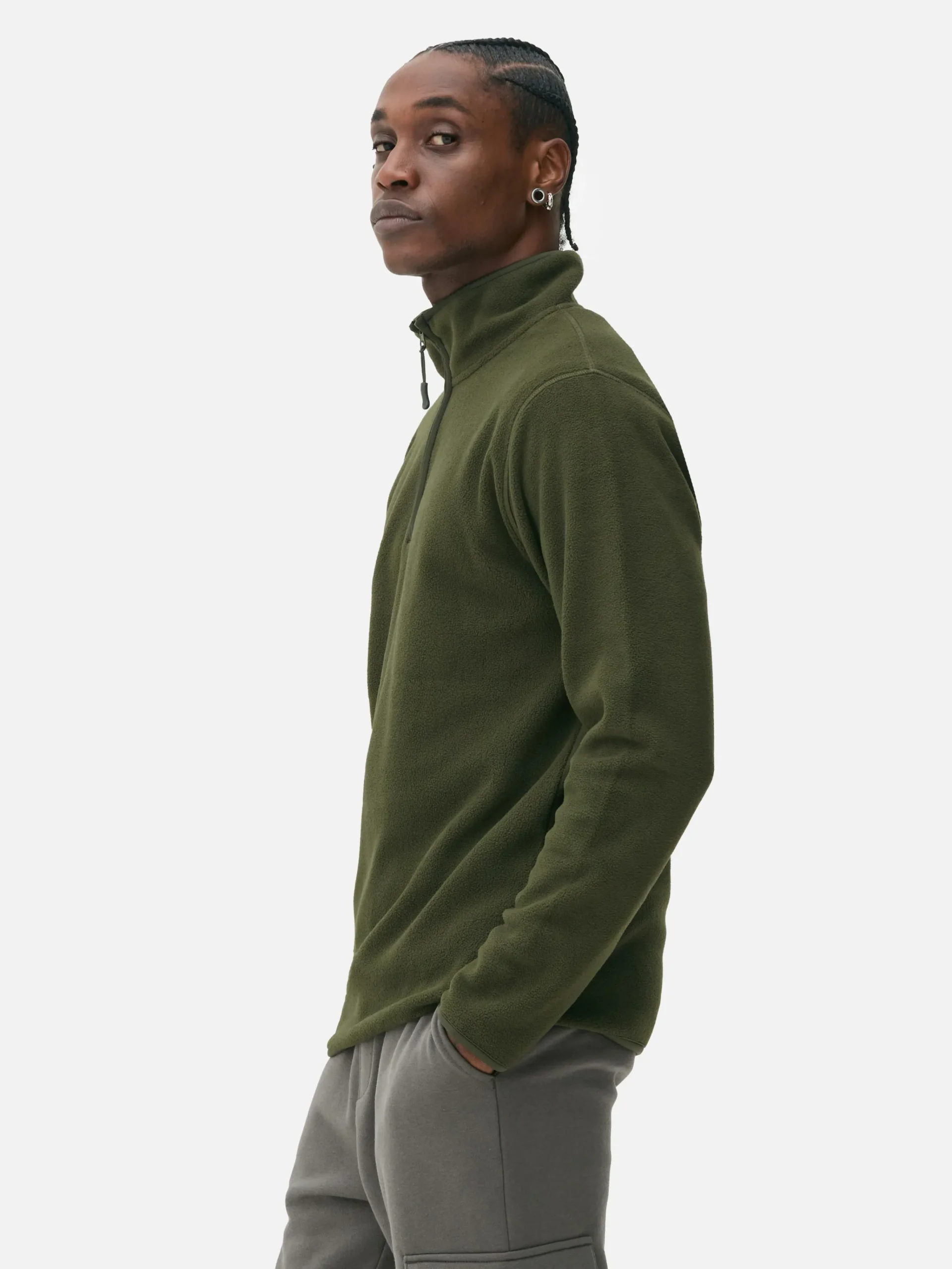 Half Zip Fleece Pullover|Primark Hot