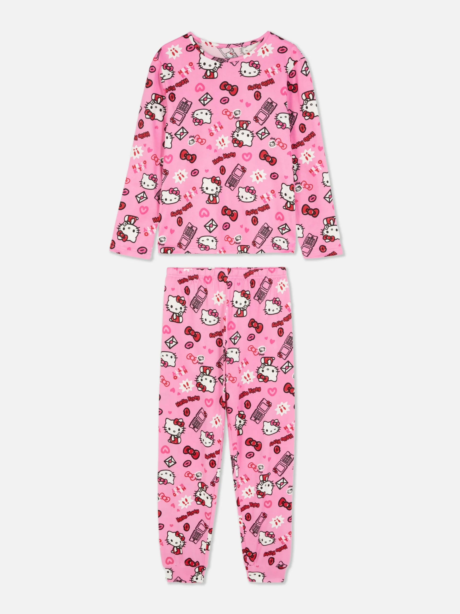 Hello Kitty Long Pajama Set|Primark Sale