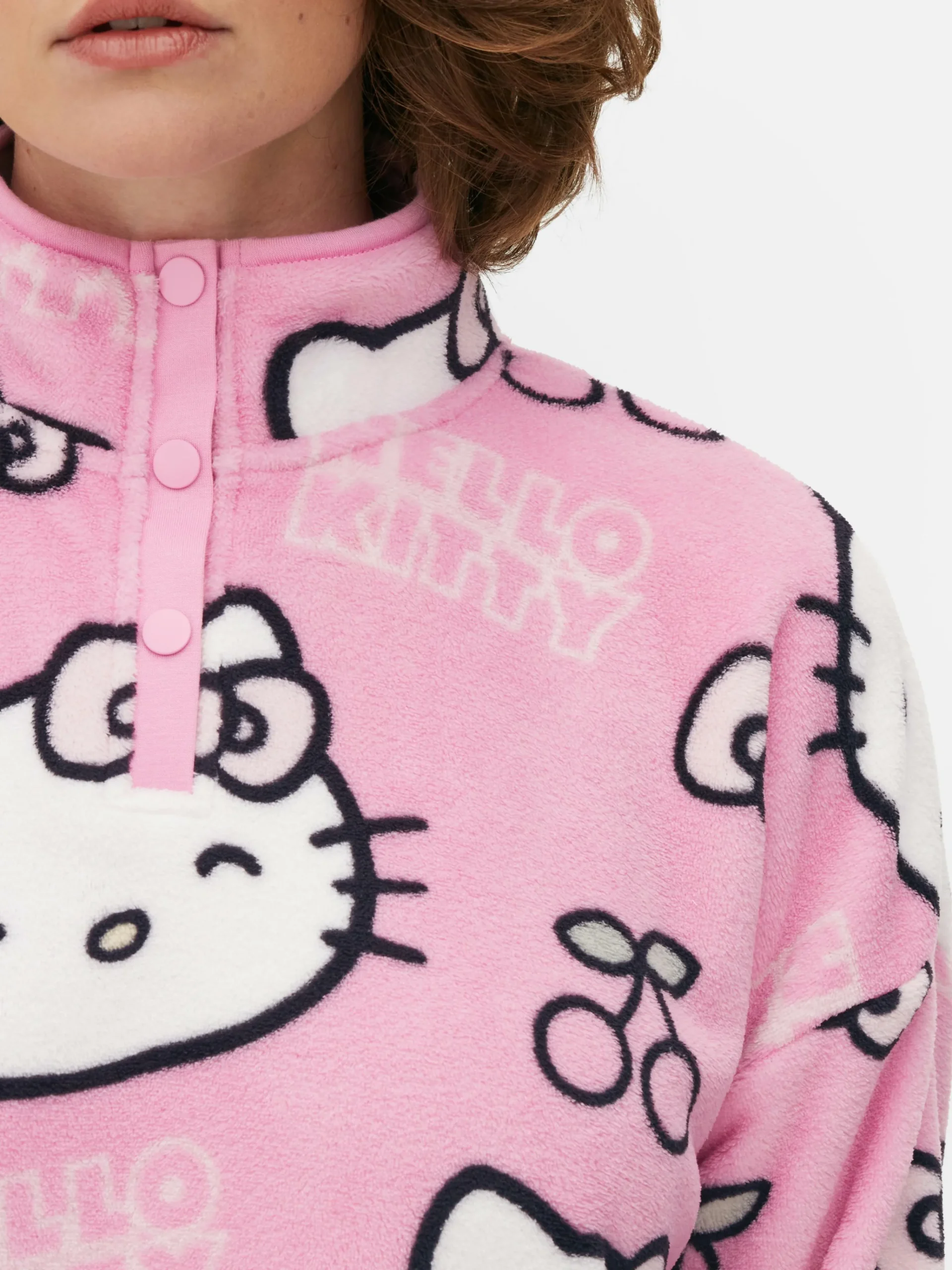 Hello Kitty 50th Anniversary Fleece Pajama Top|Primark New