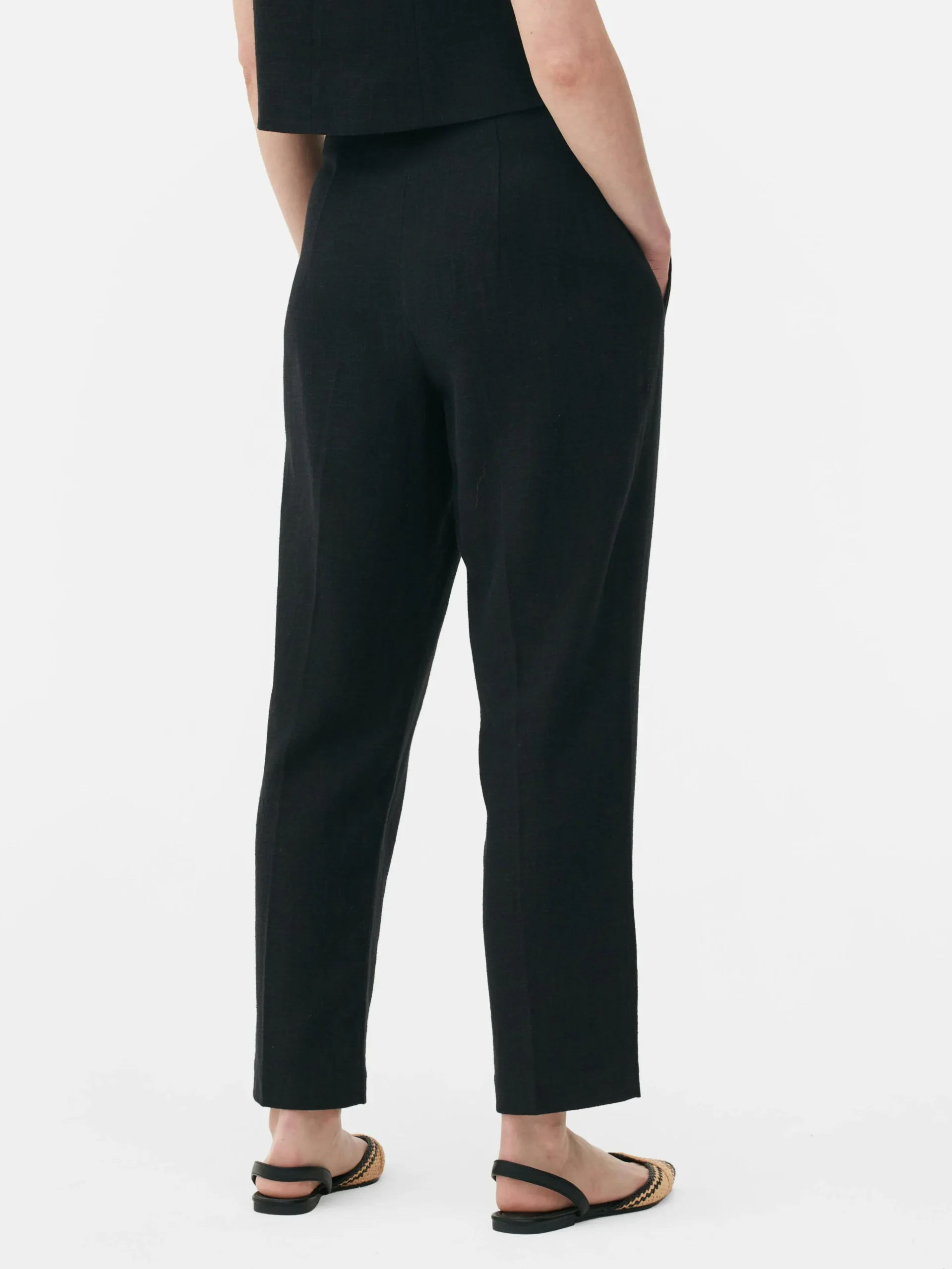 High Waist Pinstitch Pants|Primark Sale