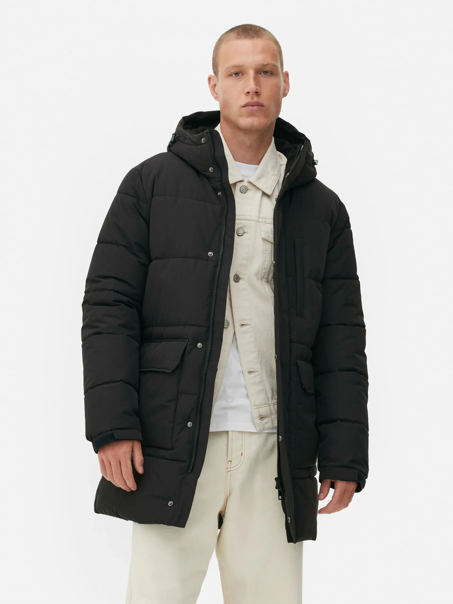 Hooded Puffer Parka|Primark New