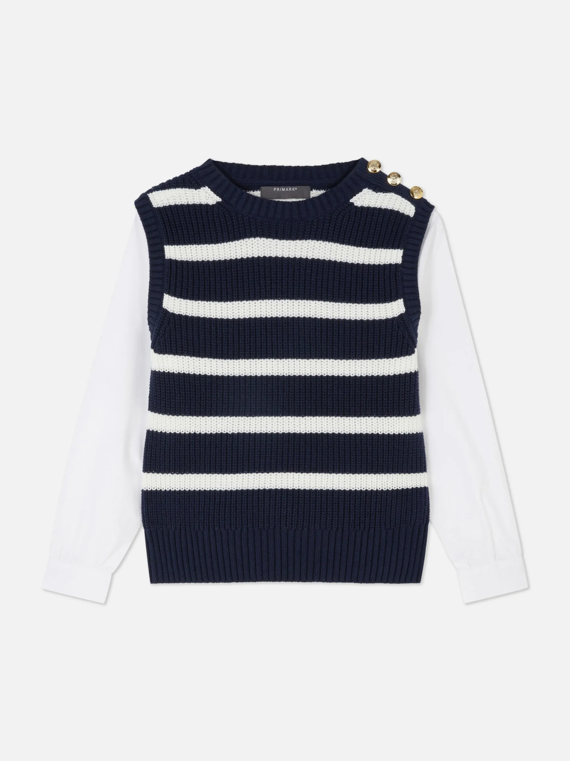2-in-1 Knit Vest & Shirt|Primark Clearance