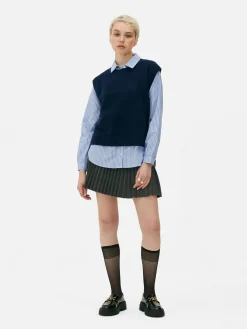 2-in-1 Layered Shirt Vest|Primark Clearance