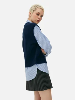 2-in-1 Layered Shirt Vest|Primark Clearance