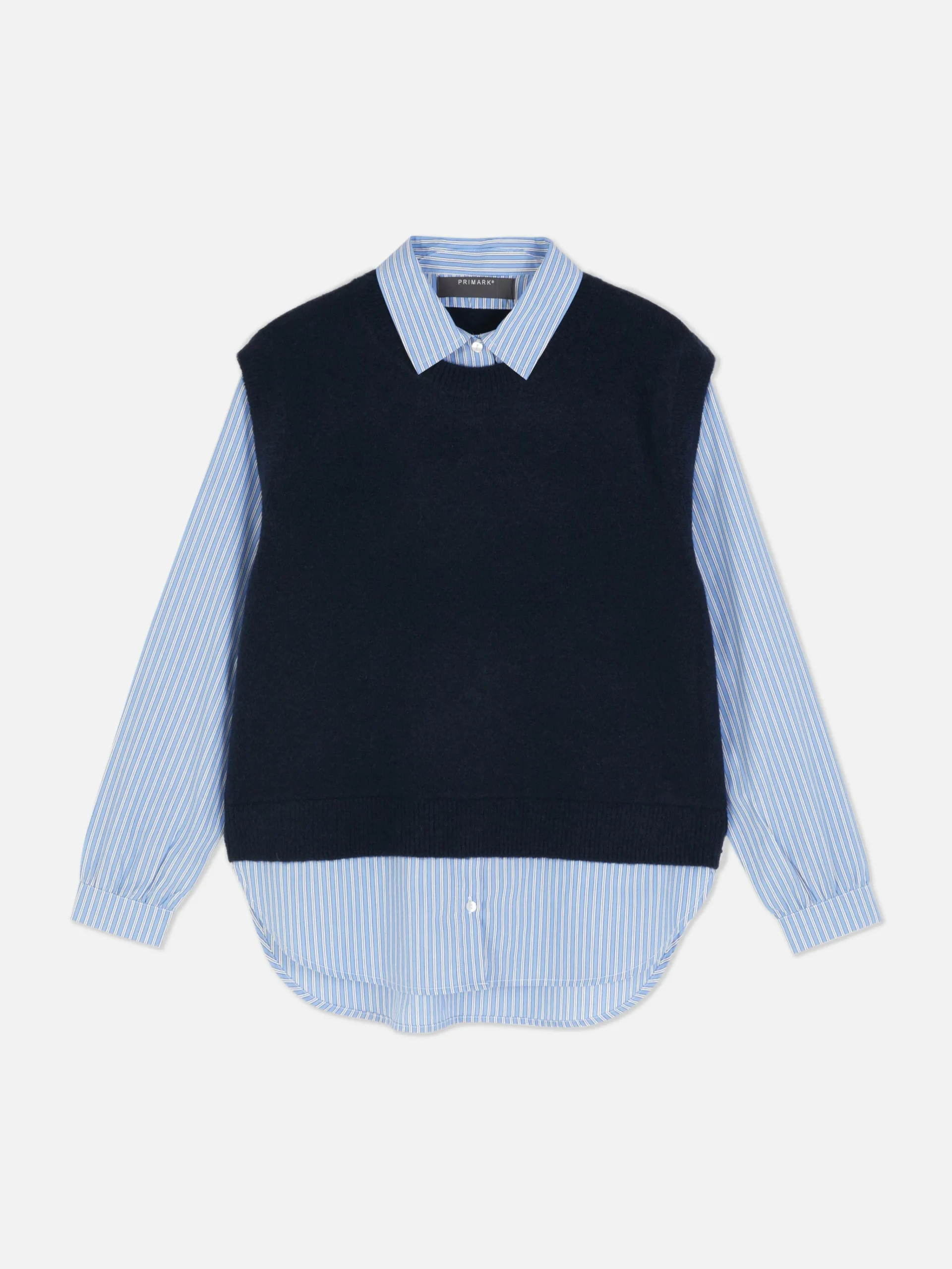 2-in-1 Layered Shirt Vest|Primark Clearance