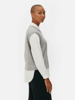 2-in-1 Layered Shirt Vest|Primark Online