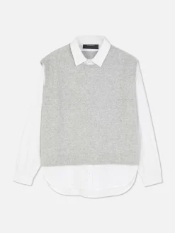 2-in-1 Layered Shirt Vest|Primark Online