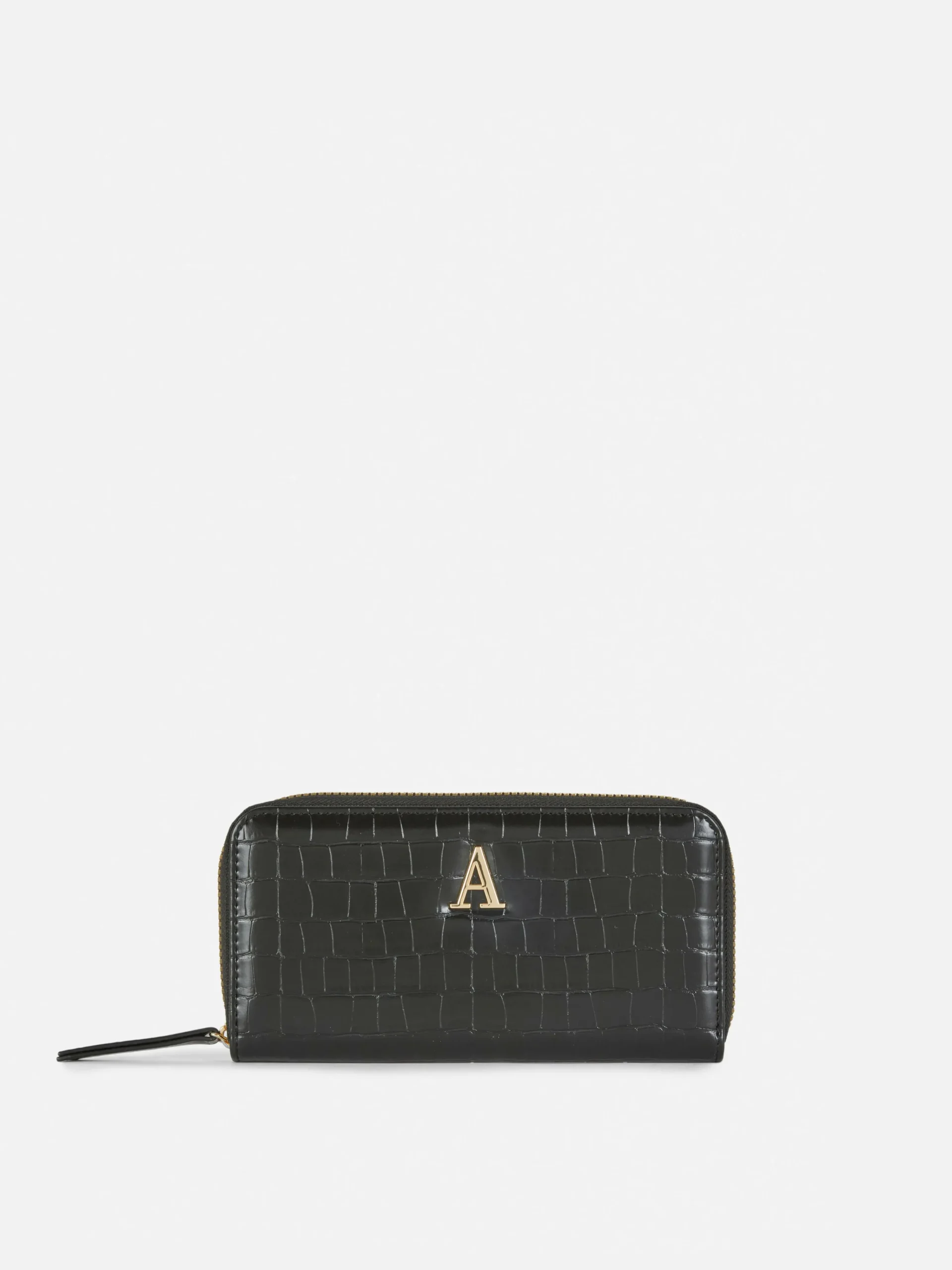 Initial Mock Croc Zip-Around Purse|Primark Discount