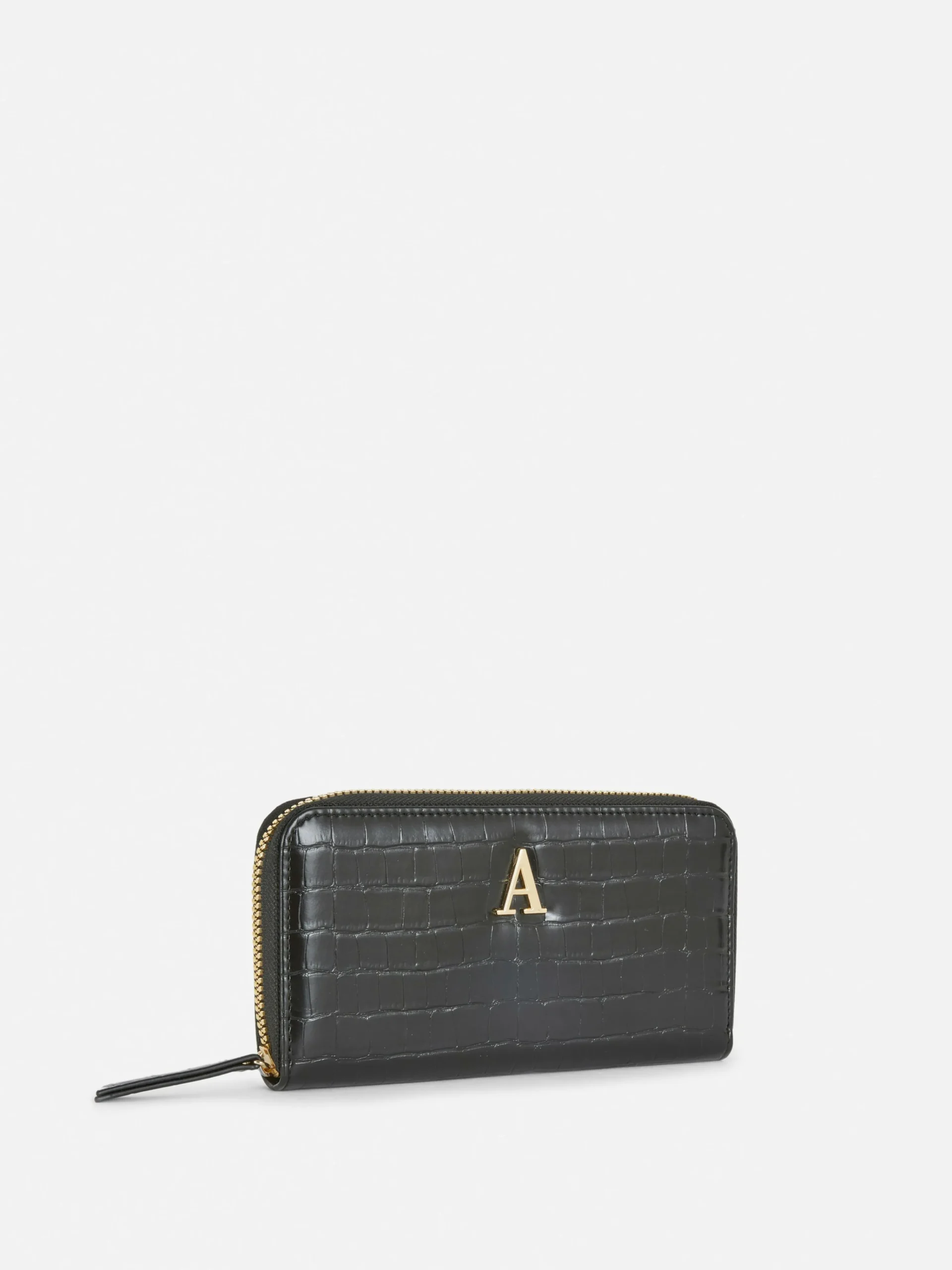 Initial Mock Croc Zip-Around Purse|Primark Discount